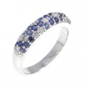 K18WG サファイヤ リング 0.38CT