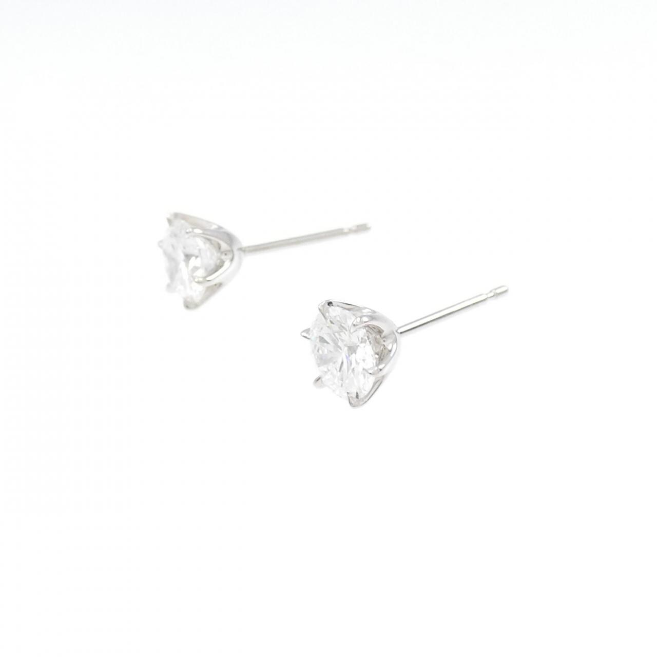 [新品] PT钻石耳环 0.503CT 0.521CT F SI1 VG