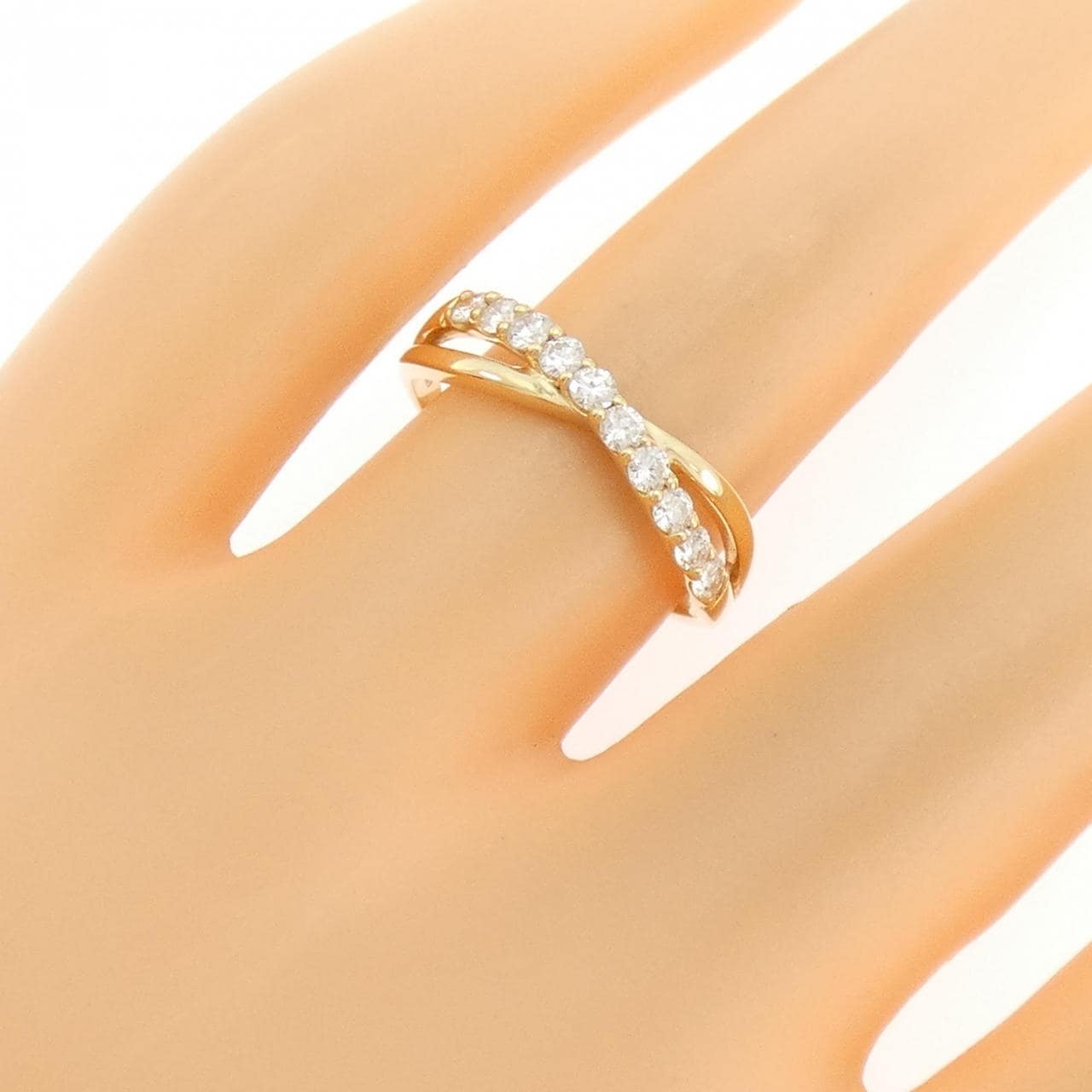 【リメイク】K18YG ダイヤモンド リング 0.30CT