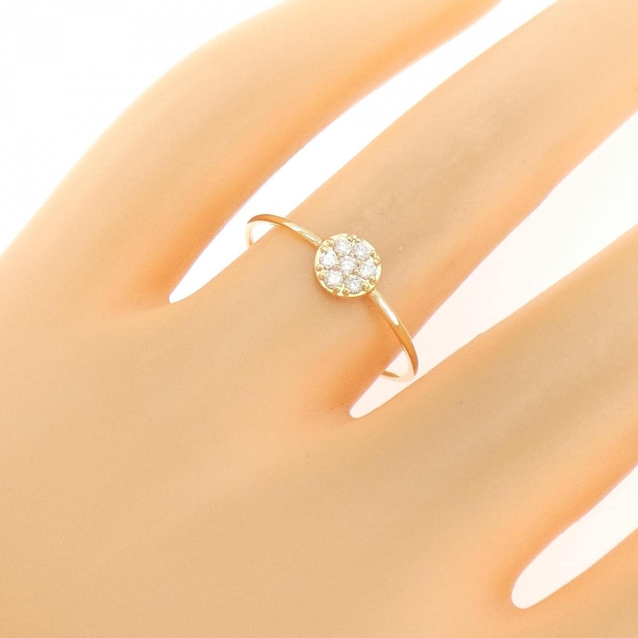 【リメイク】K18YG ダイヤモンド リング 0.10CT