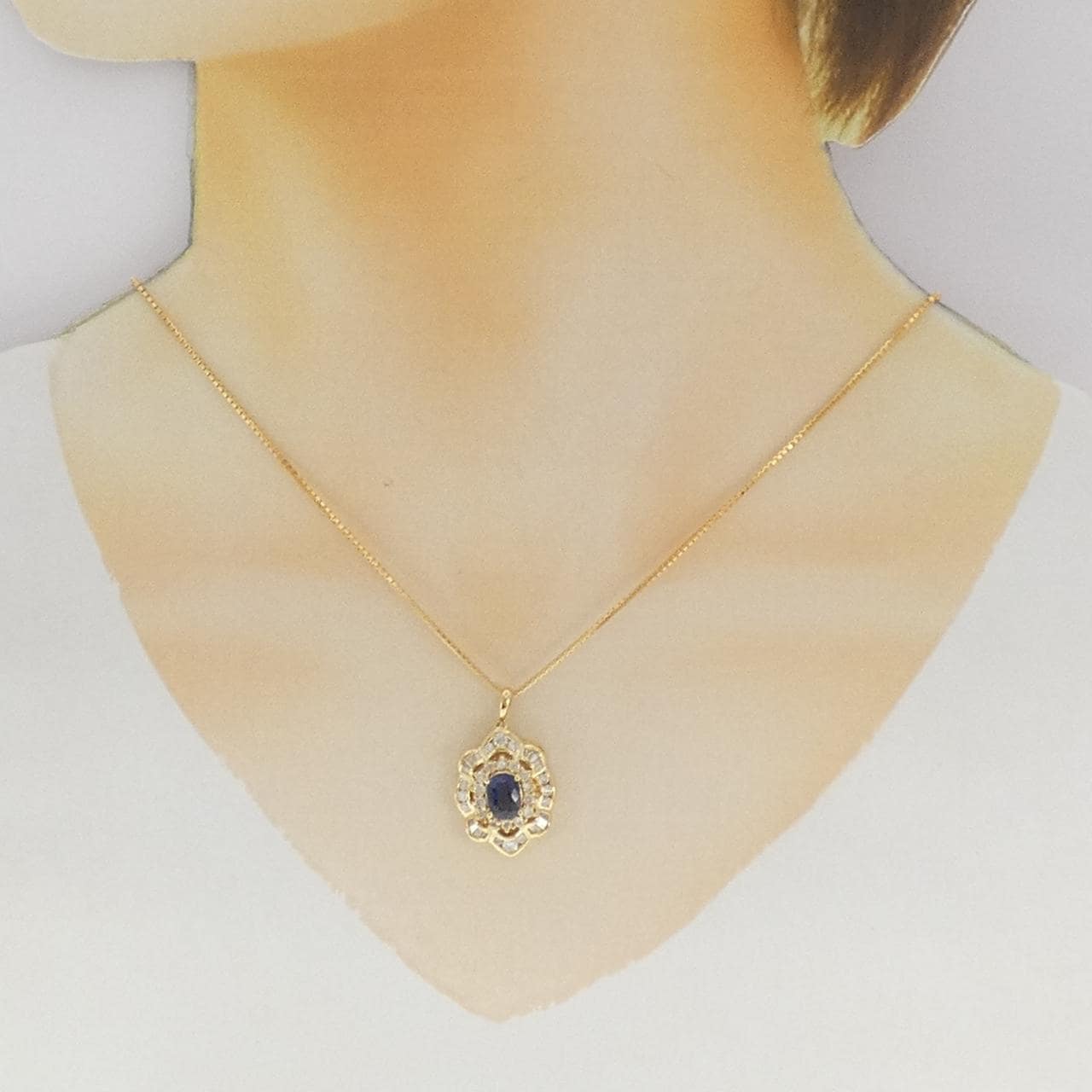 K18YG サファイヤ ネックレス 1.33CT