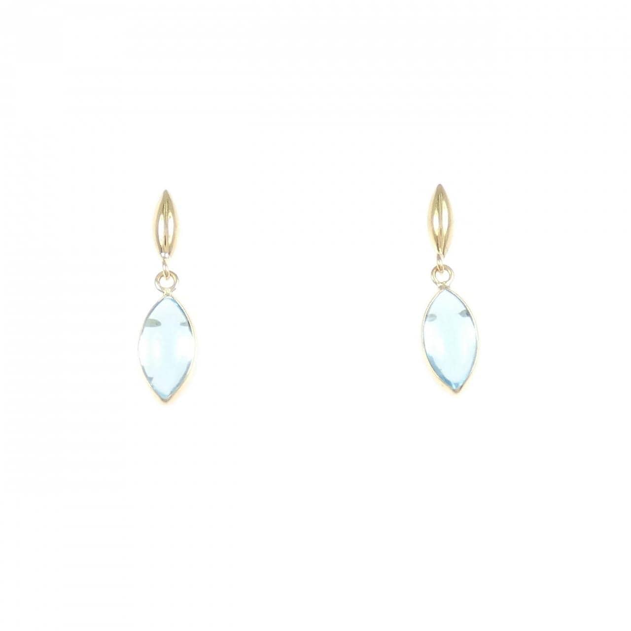 K18YG ブルートパーズ ピアス