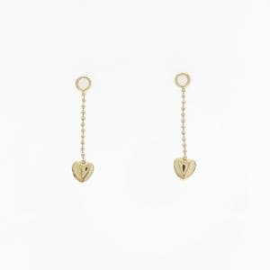 K18YG ハート ムーンストーン ピアス