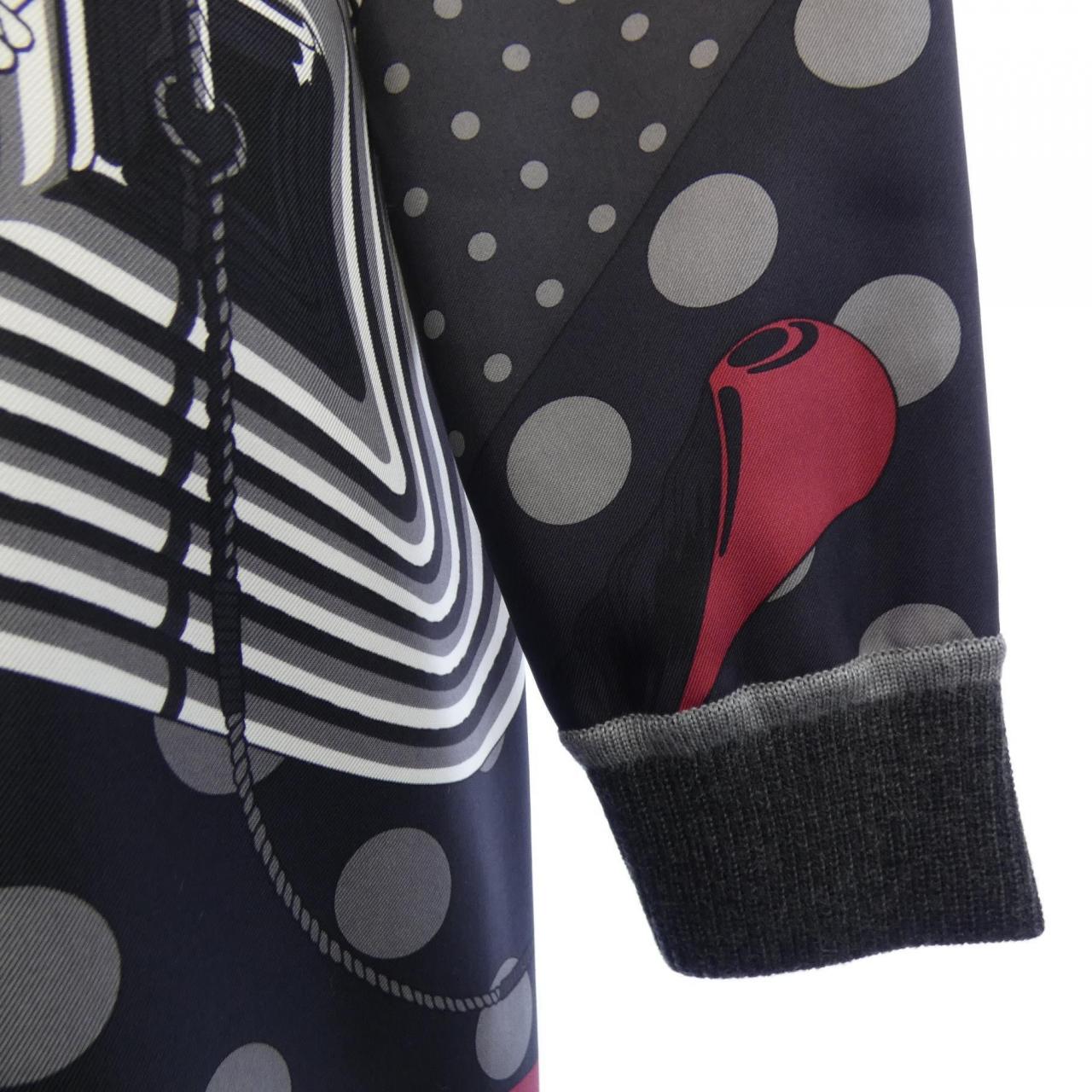 エルメス HERMES CLIL-CLAC A POIS *17-7754 ツイルレーヌ ワンピース