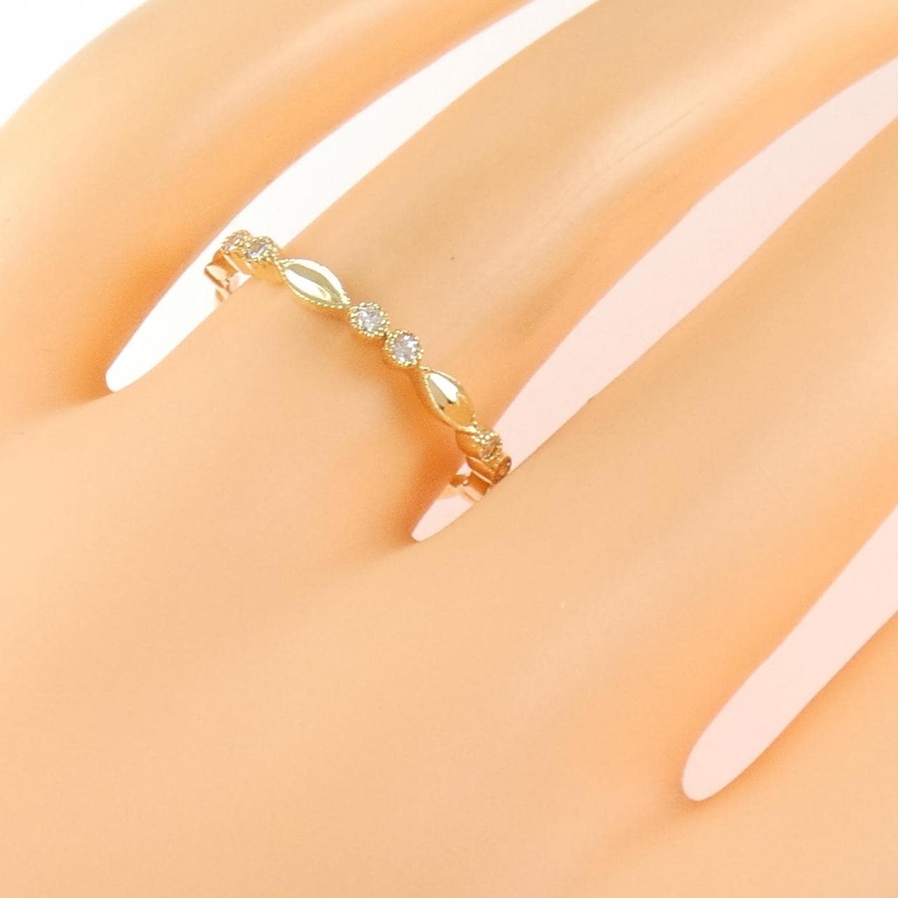 K18YG ダイヤモンド リング 0.09CT