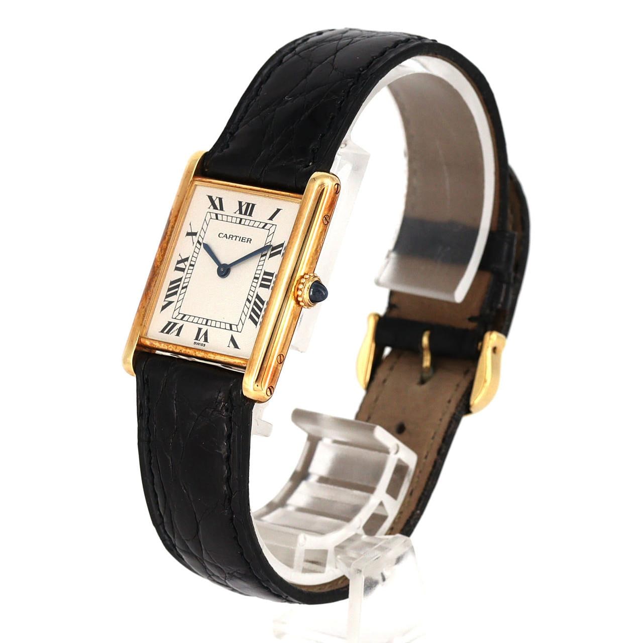 【ノーメンテナンス還元価格】カルティエ タンクLC LM YG W1504853 YG 手巻