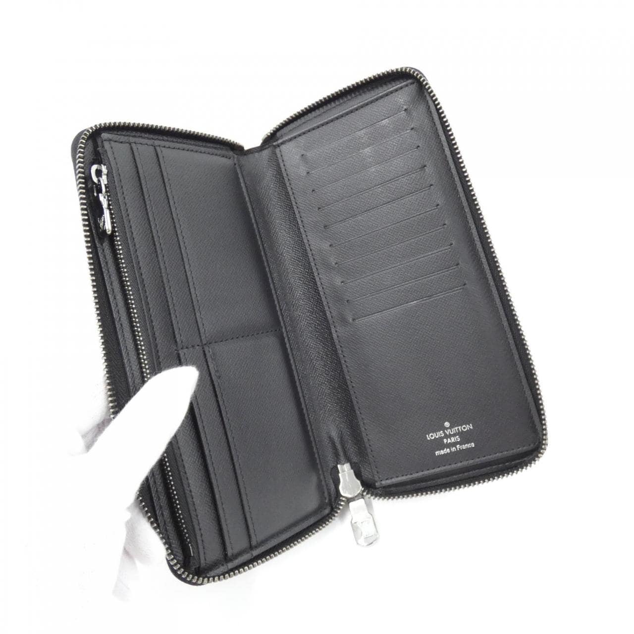 LOUIS VUITTON Monogram Eclipse拉链钱包竖版M62295 钱包