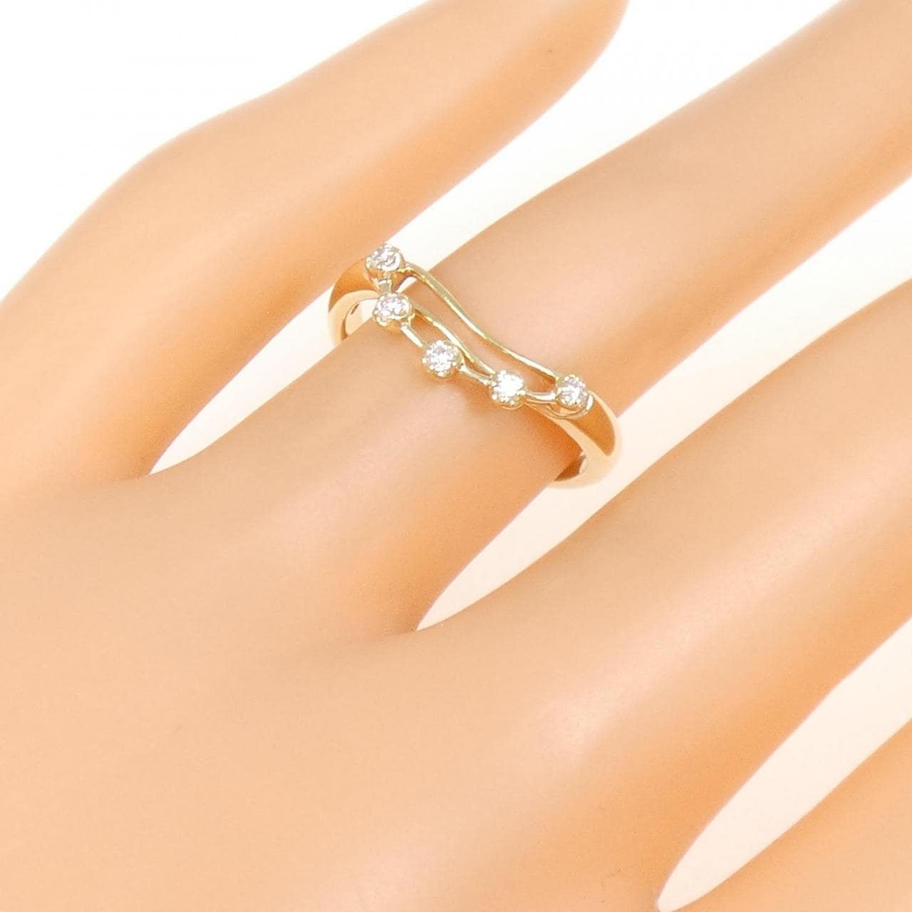 K18YG ダイヤモンド リング 0.08CT