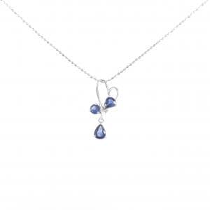 K18WG サファイヤ ネックレス 0.6CT