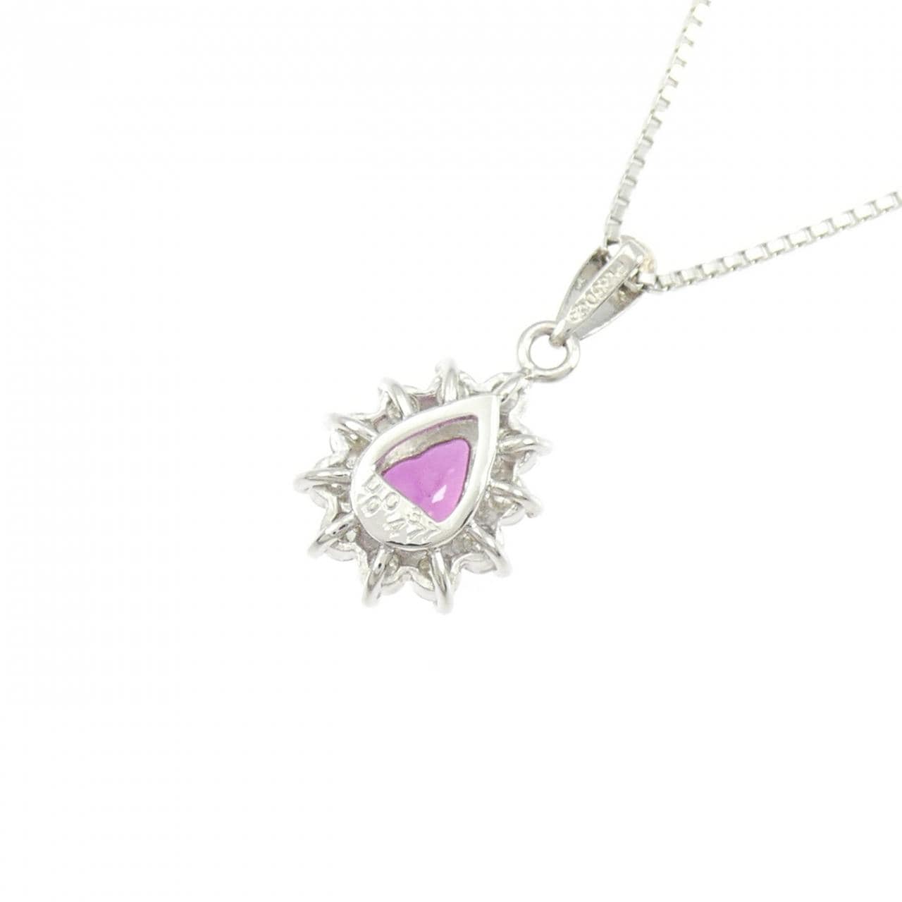 PT850 ルビー ネックレス 0.47CT