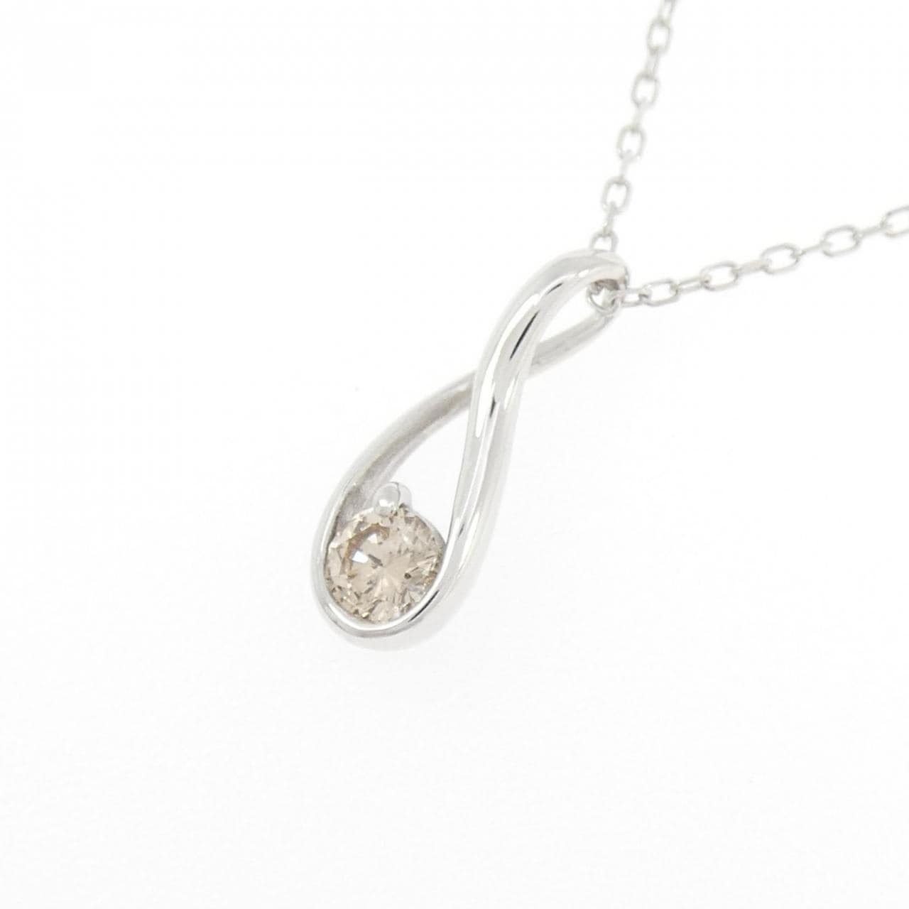 K18WG ダイヤモンド ネックレス 0.2CT