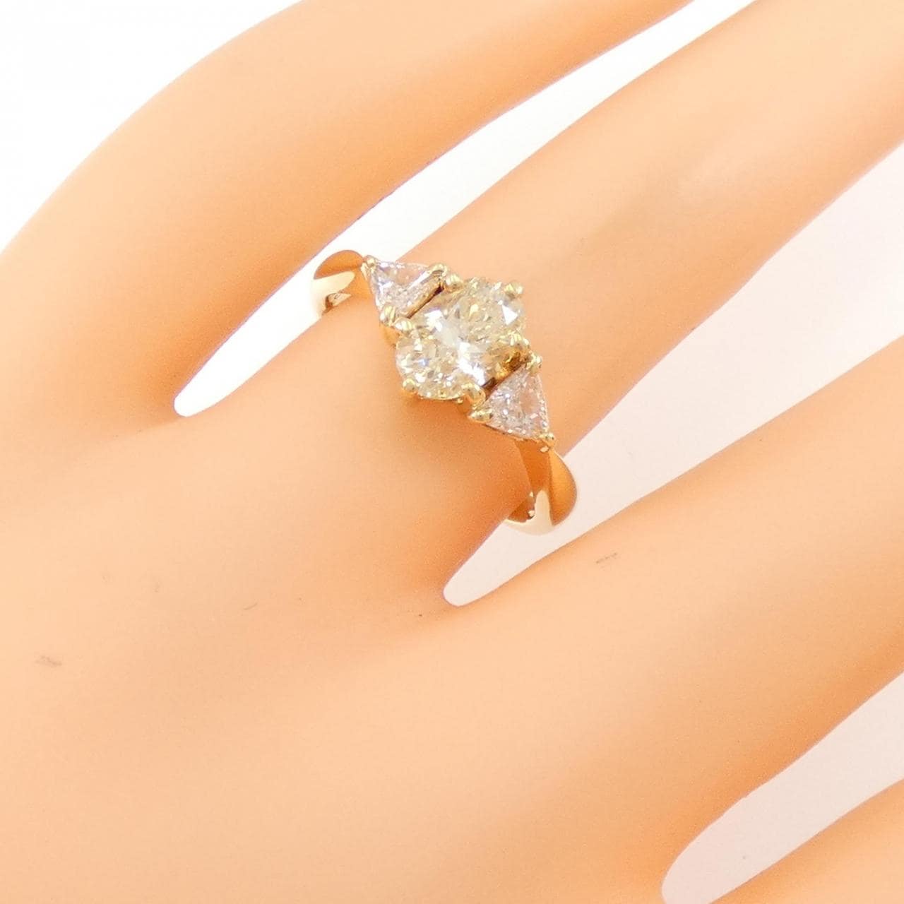 K18YG ダイヤモンド リング 1.015CT