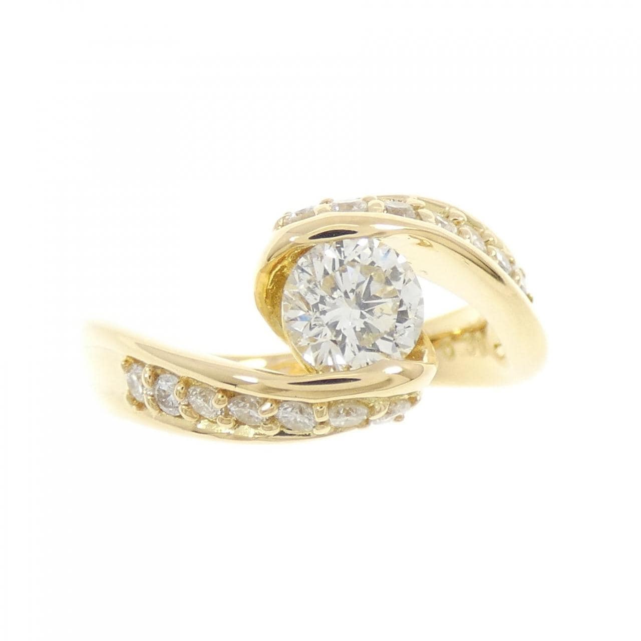 K18YG ダイヤモンド リング 0.70CT