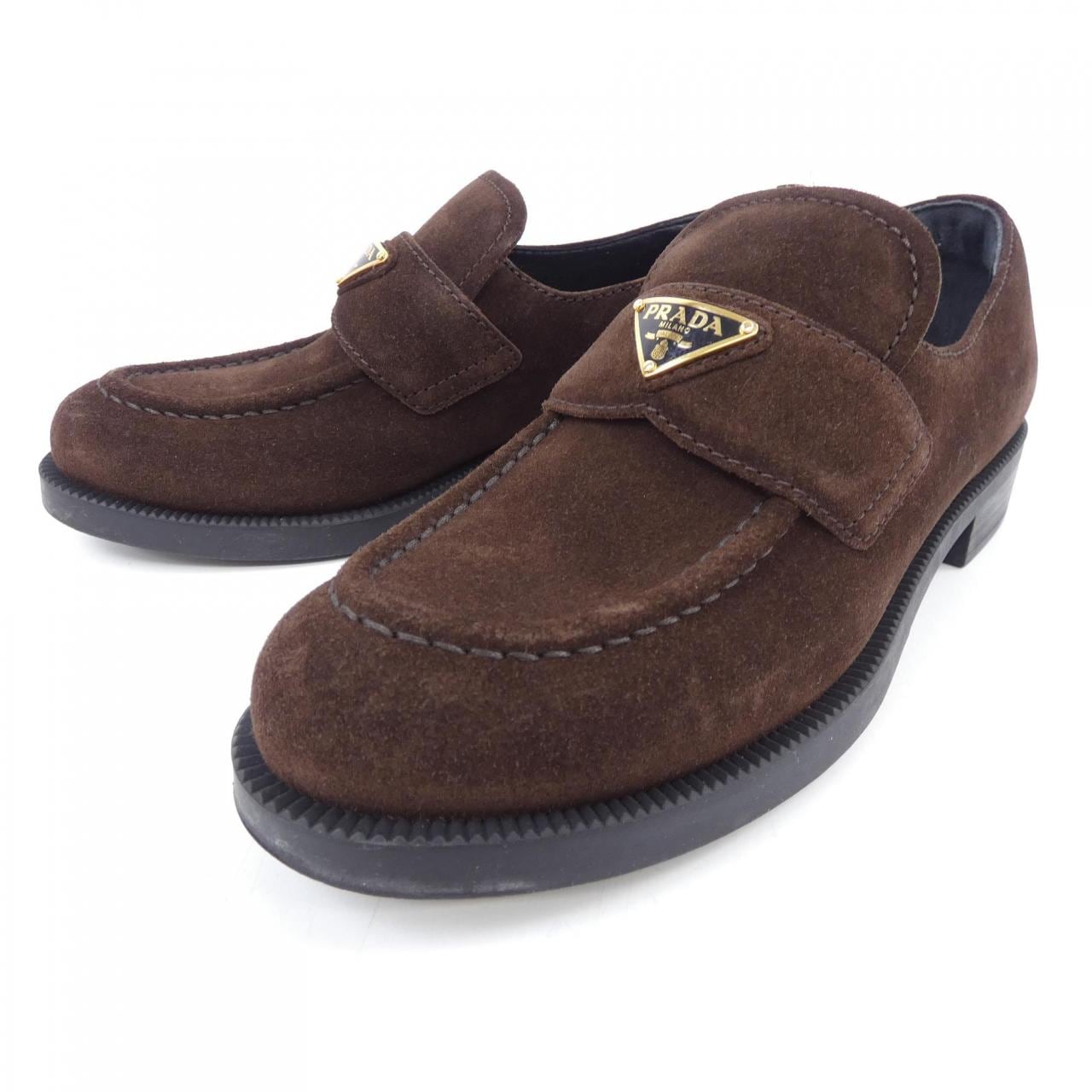 プラダ PRADA スエードローファー　トライアングルロゴ 1D329N シューズ