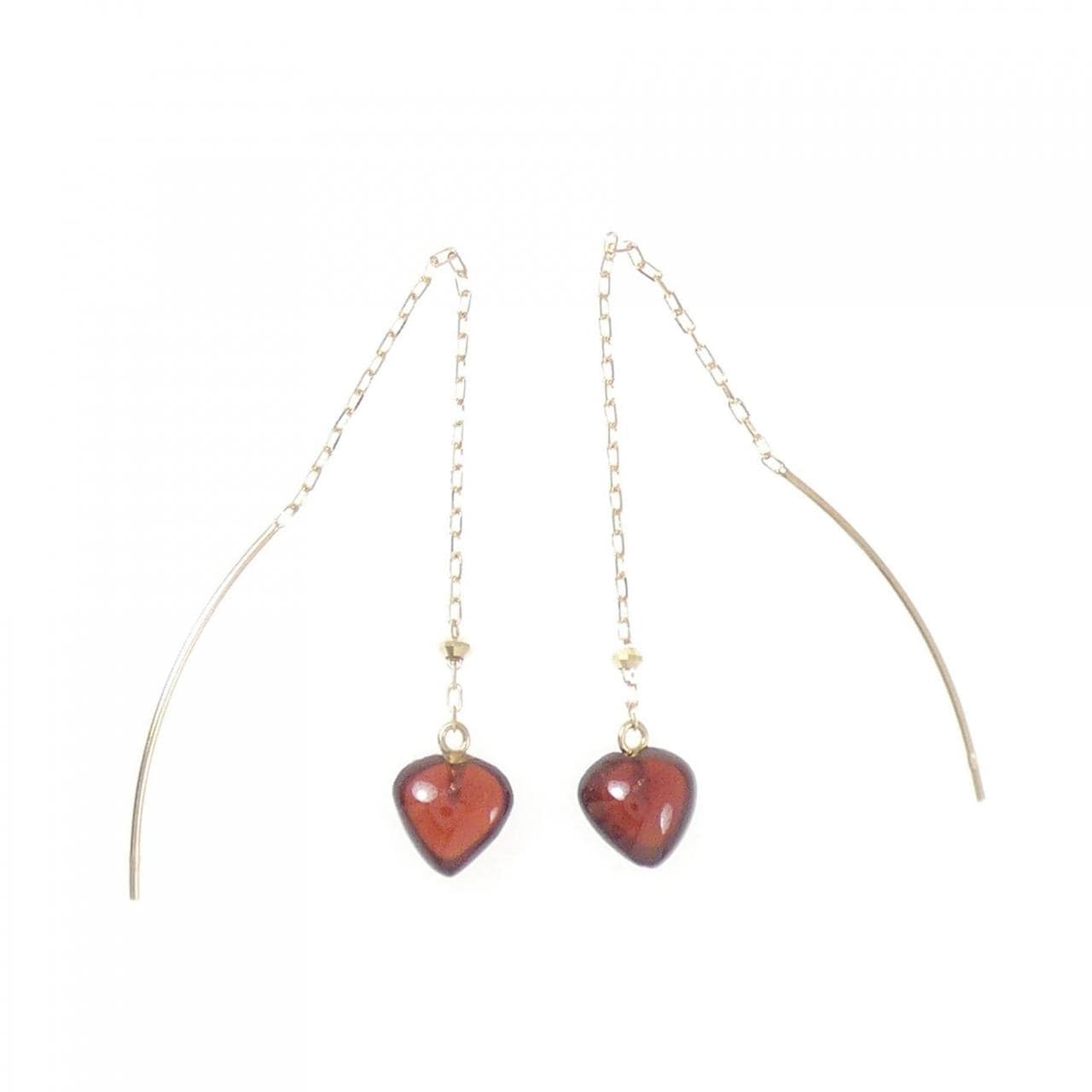 K10YG ガーネット ピアス