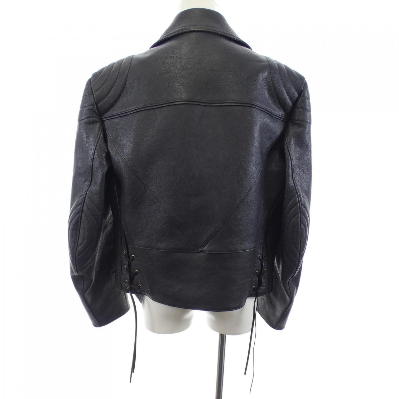 プラダ PRADA UPW416 2D02 レザーライダースジャケット