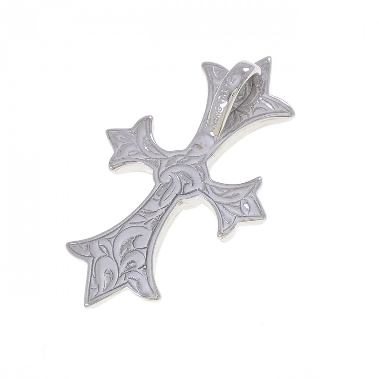 K18WG クロス ダイヤモンド ペンダント 0.302CT