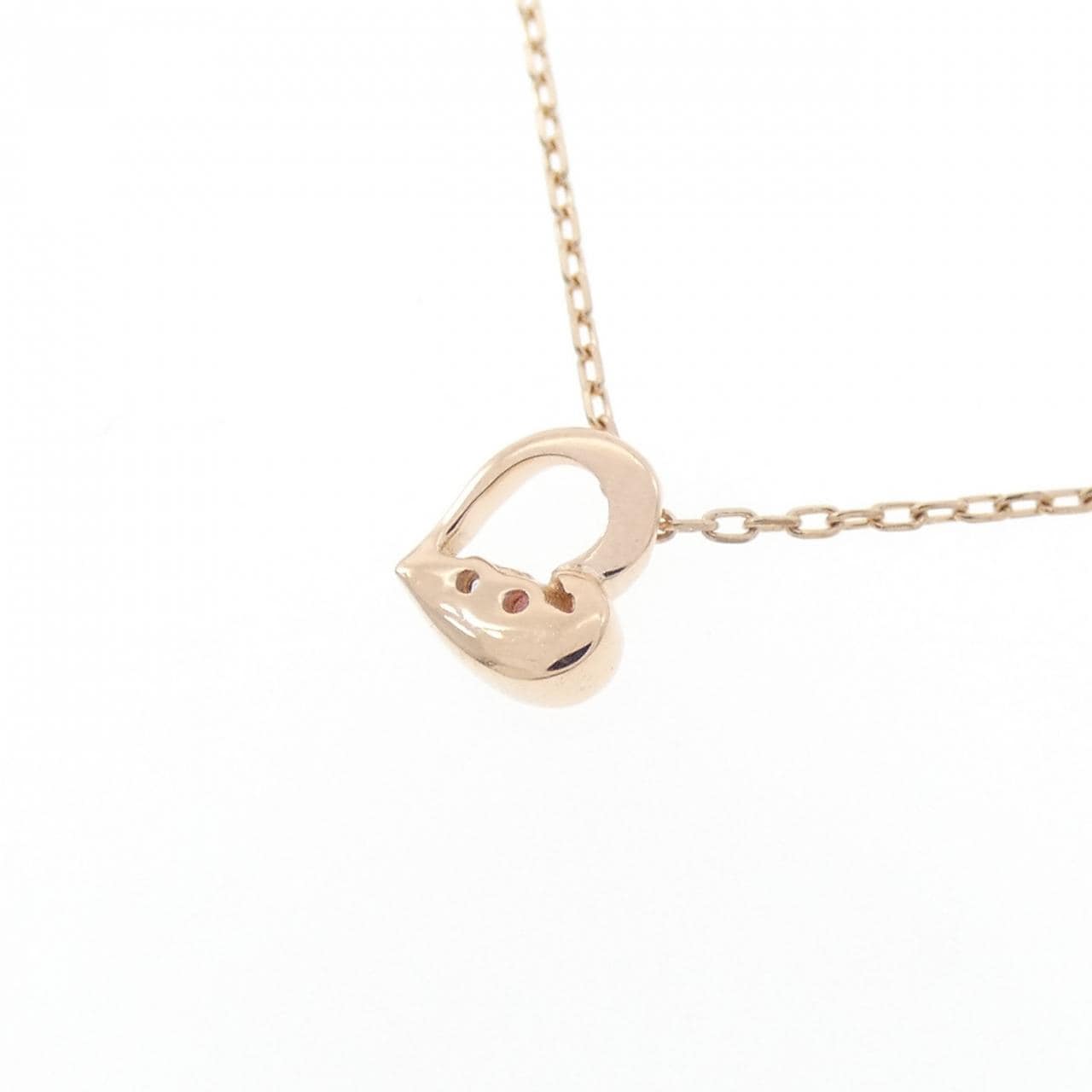 K10PG ハート サファイヤ ネックレス