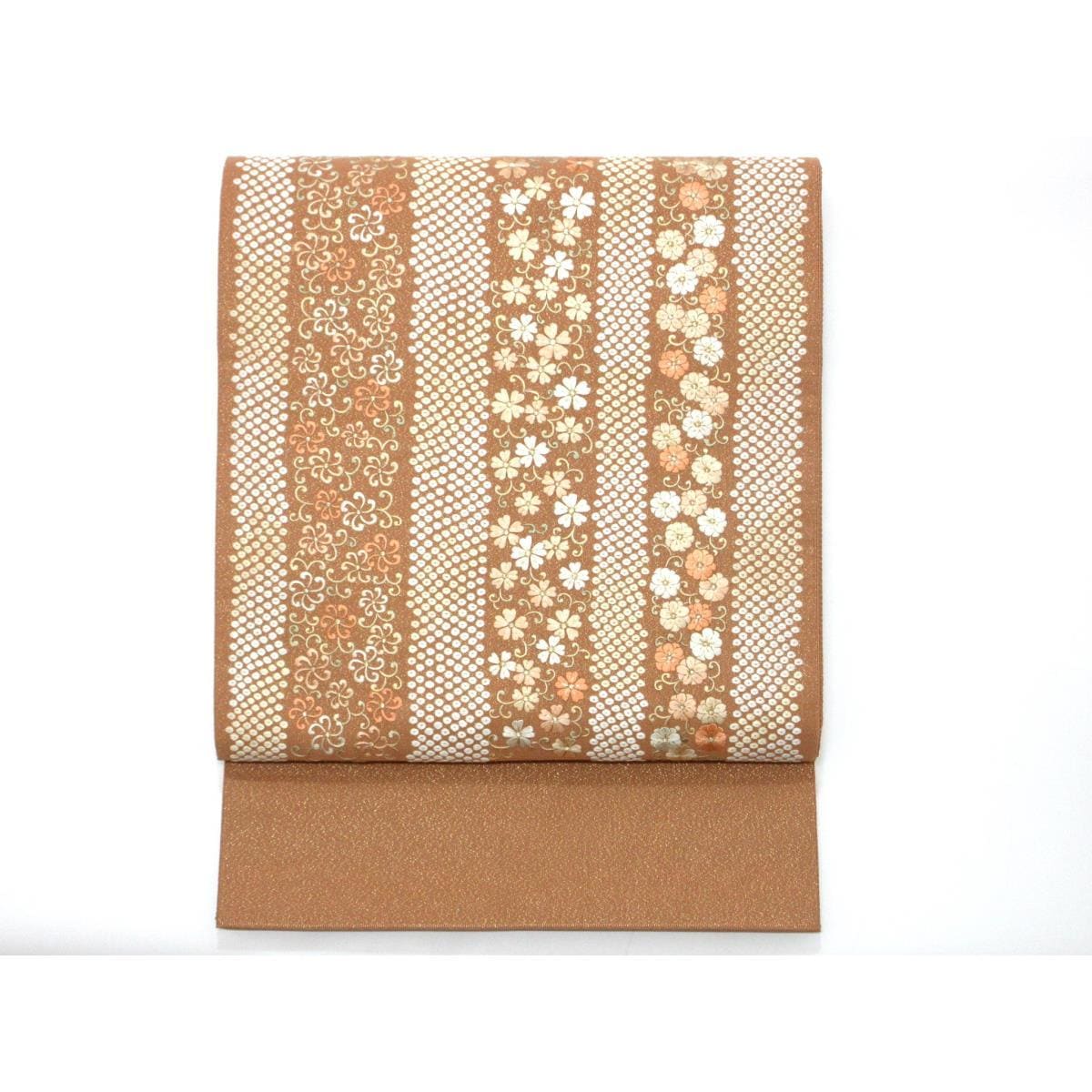 【未使用品】袋帯　河村織物　綴織刺繍加工