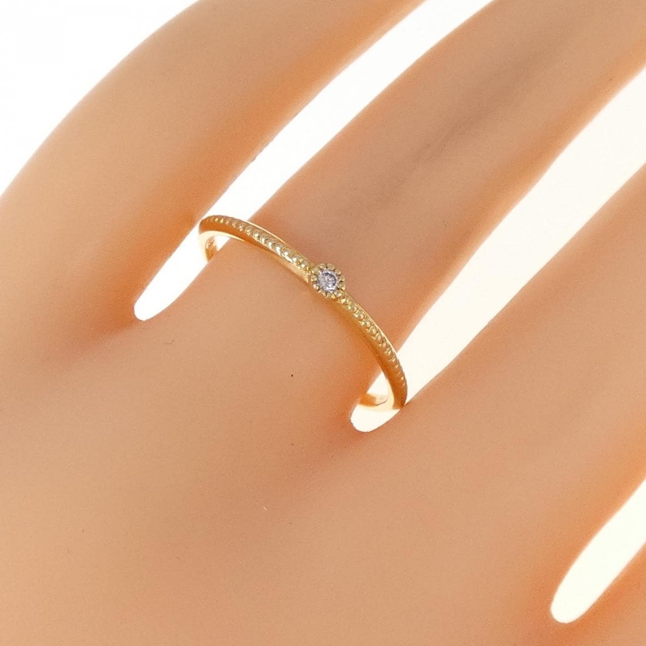 K18YG ダイヤモンド リング 0.03CT