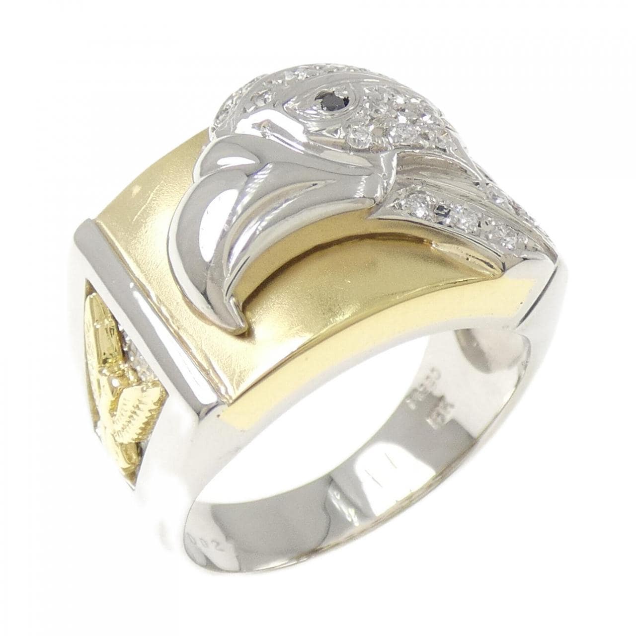 PT900/18KYG イーグル ダイヤモンド リング 0.27CT
