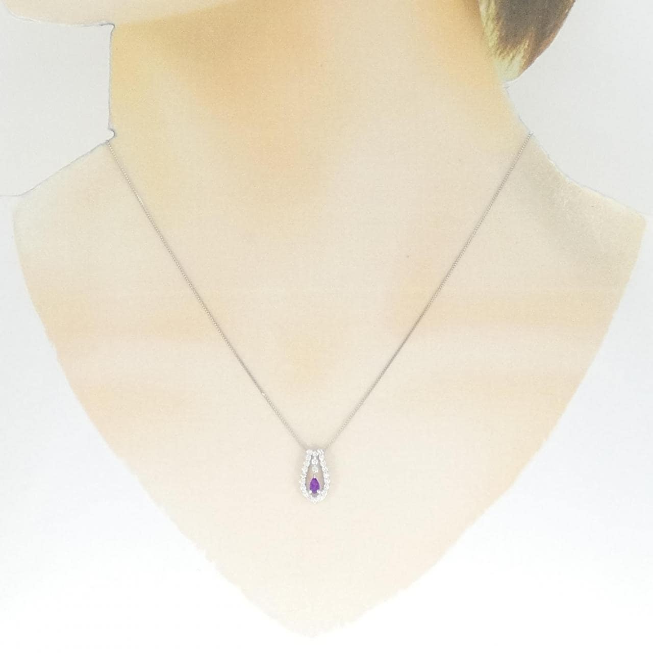 【新品】PT ハックマナイト ネックレス 0.09CT