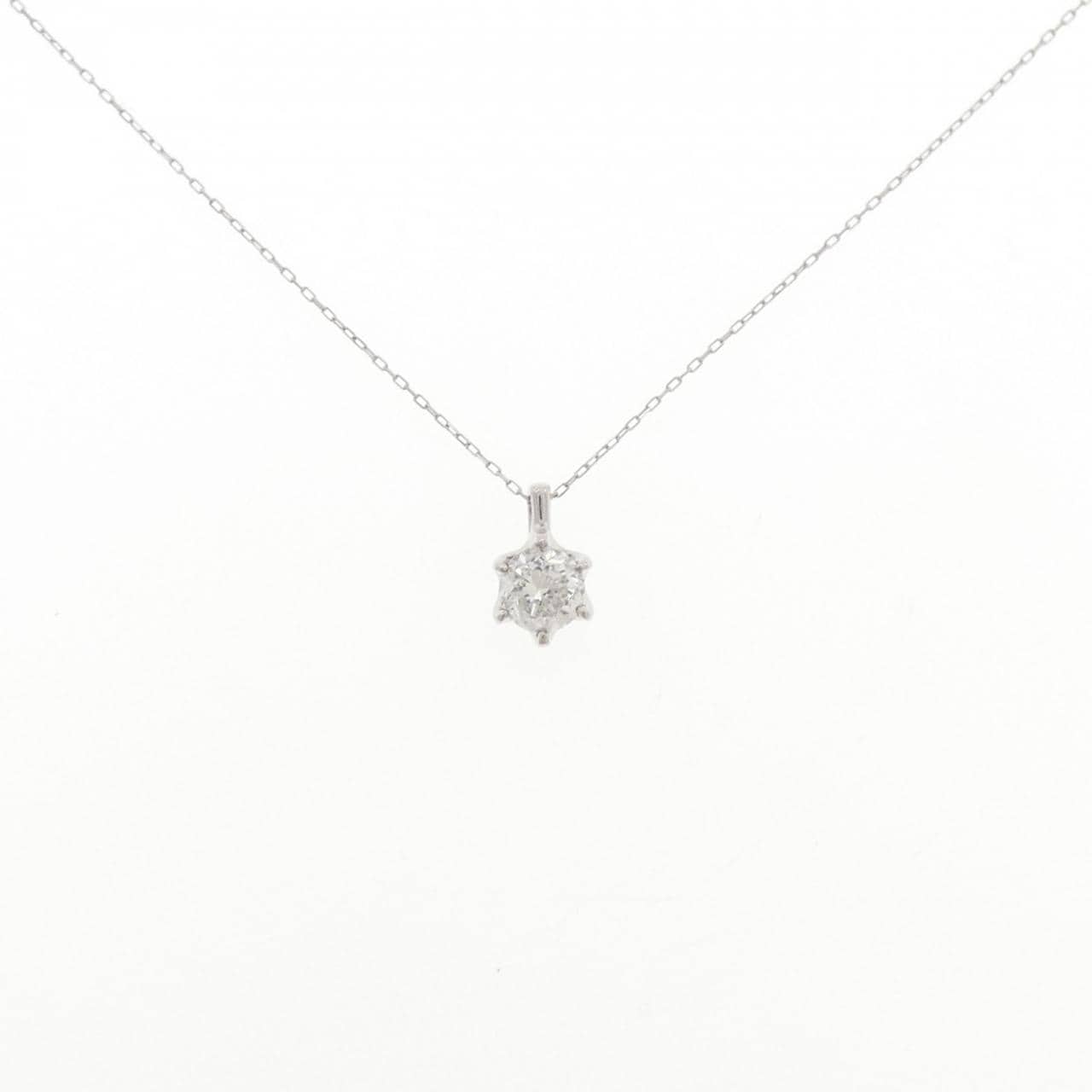 PT900/PT850 ソリティア ダイヤモンド ネックレス 0.531CT