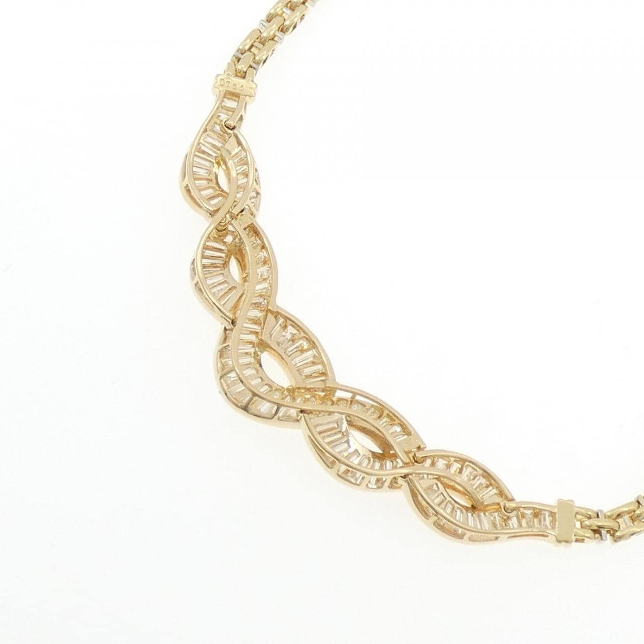 750YG/750WG ダイヤモンド ネックレス 7.50CT