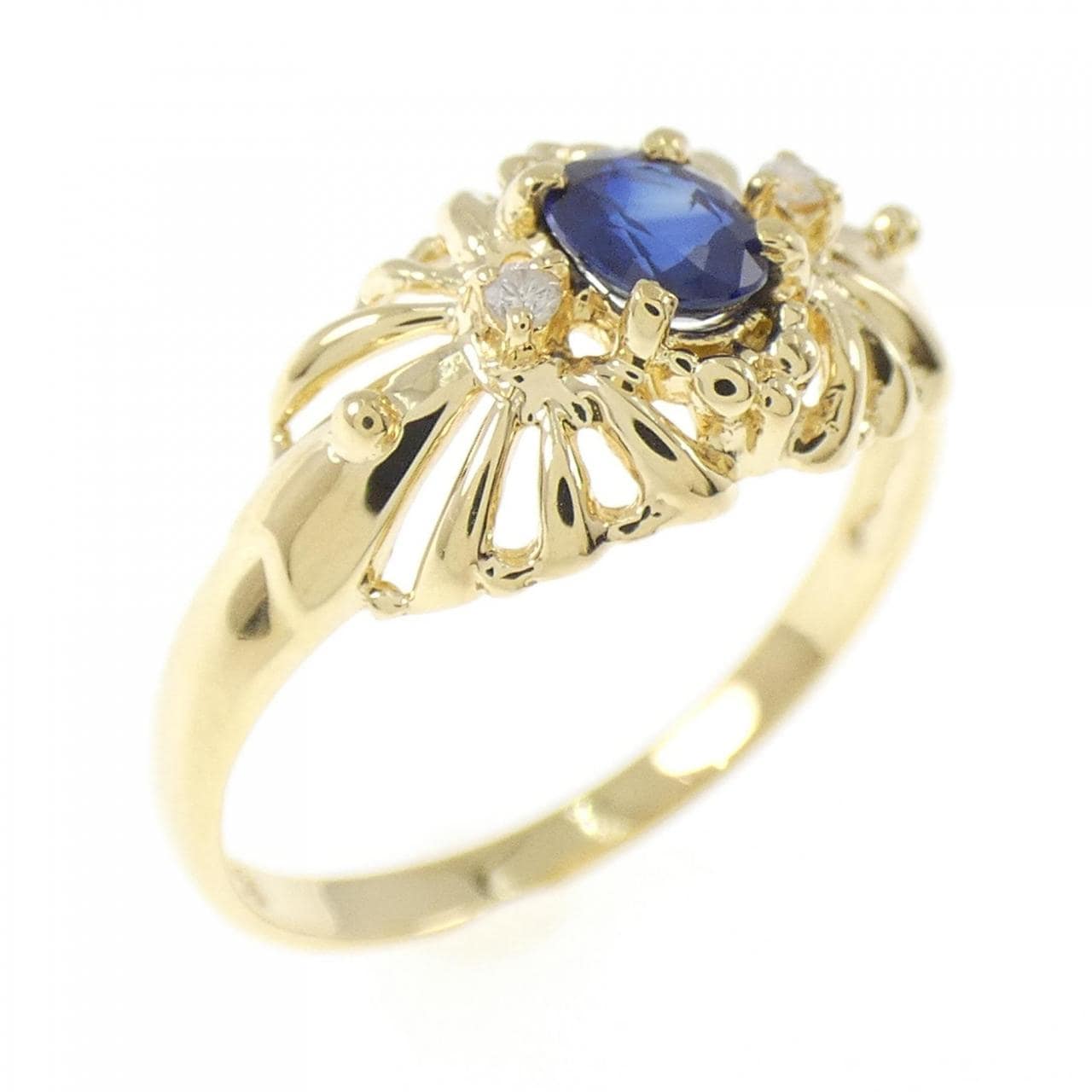 K18YG sapphire ring