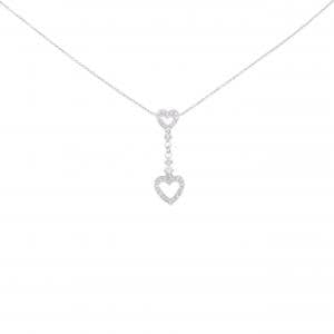 K18WG ハート ダイヤモンド ネックレス 0.25CT