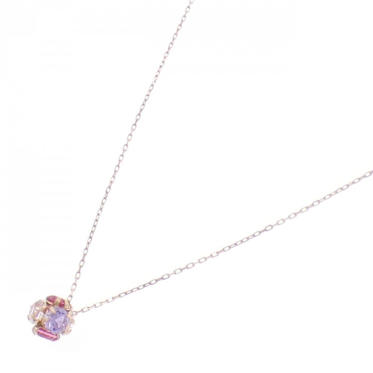 K10PG ガラス ネックレス