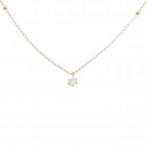 K18YG ソリティア ダイヤモンド ネックレス 0.10CT