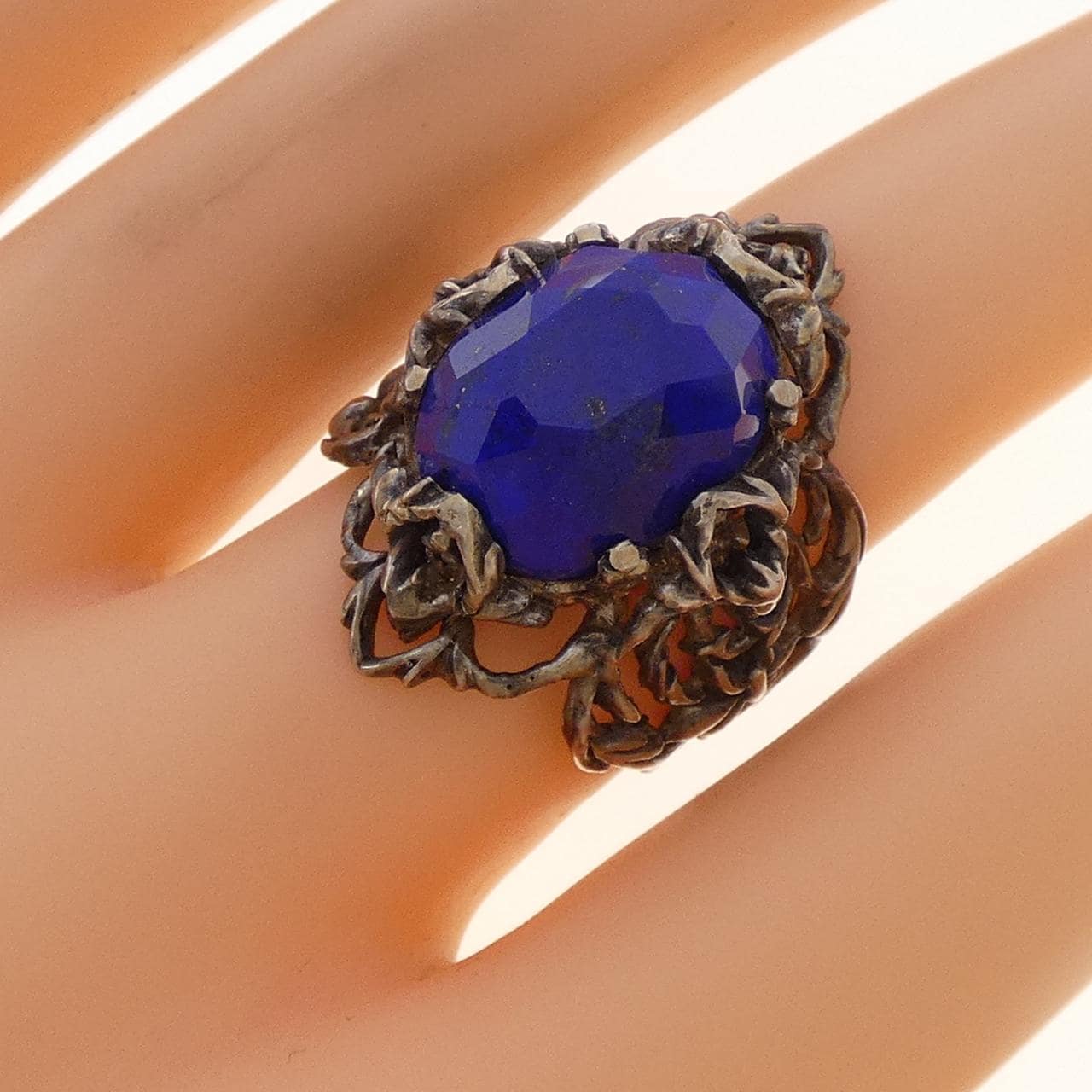 シルバー ラピスラズリ リング 7.65CT