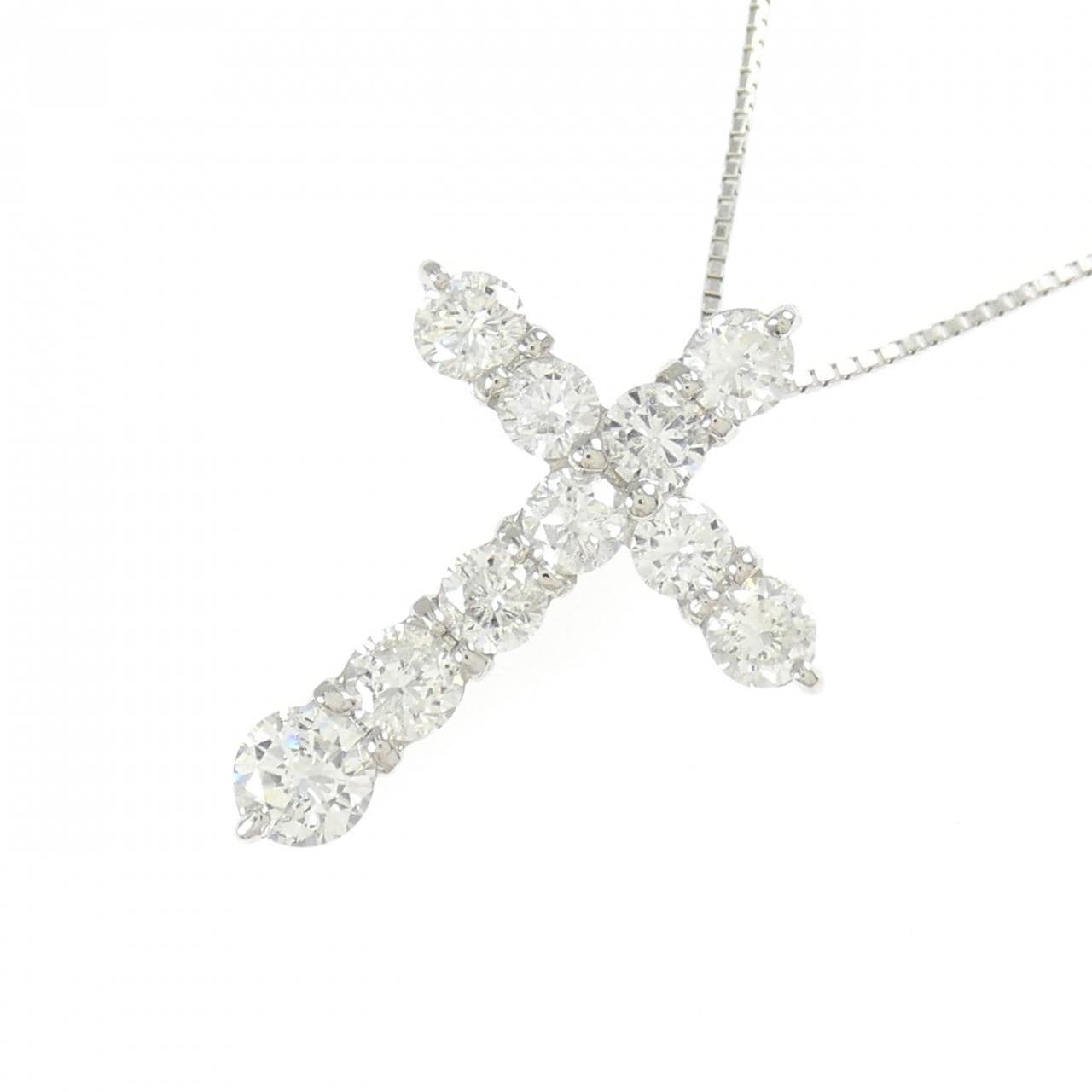 PT900/PT850 クロス ダイヤモンド ネックレス 2.00CT
