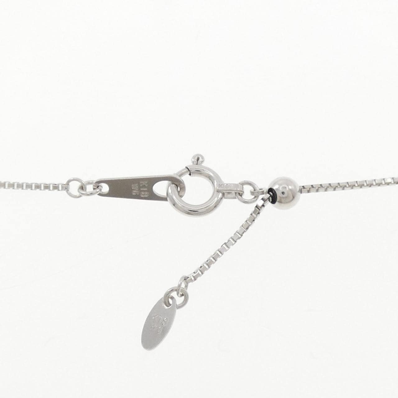 K18WG バタフライ ブラックオパール ネックレス 5.46CT