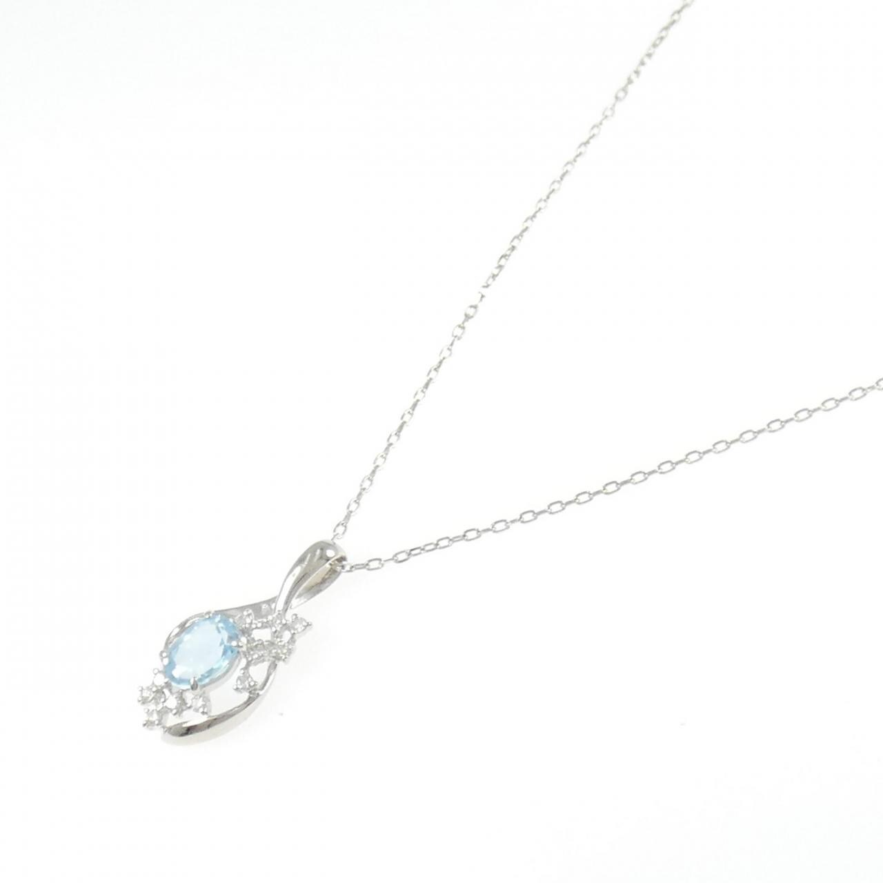 PT900/PT850 ブルートパーズ ネックレス 1.15CT