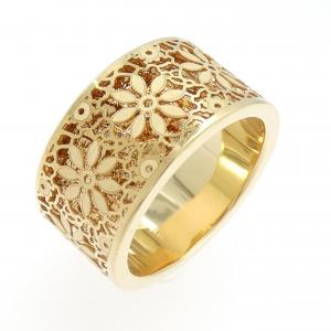 750YG フラワー リング