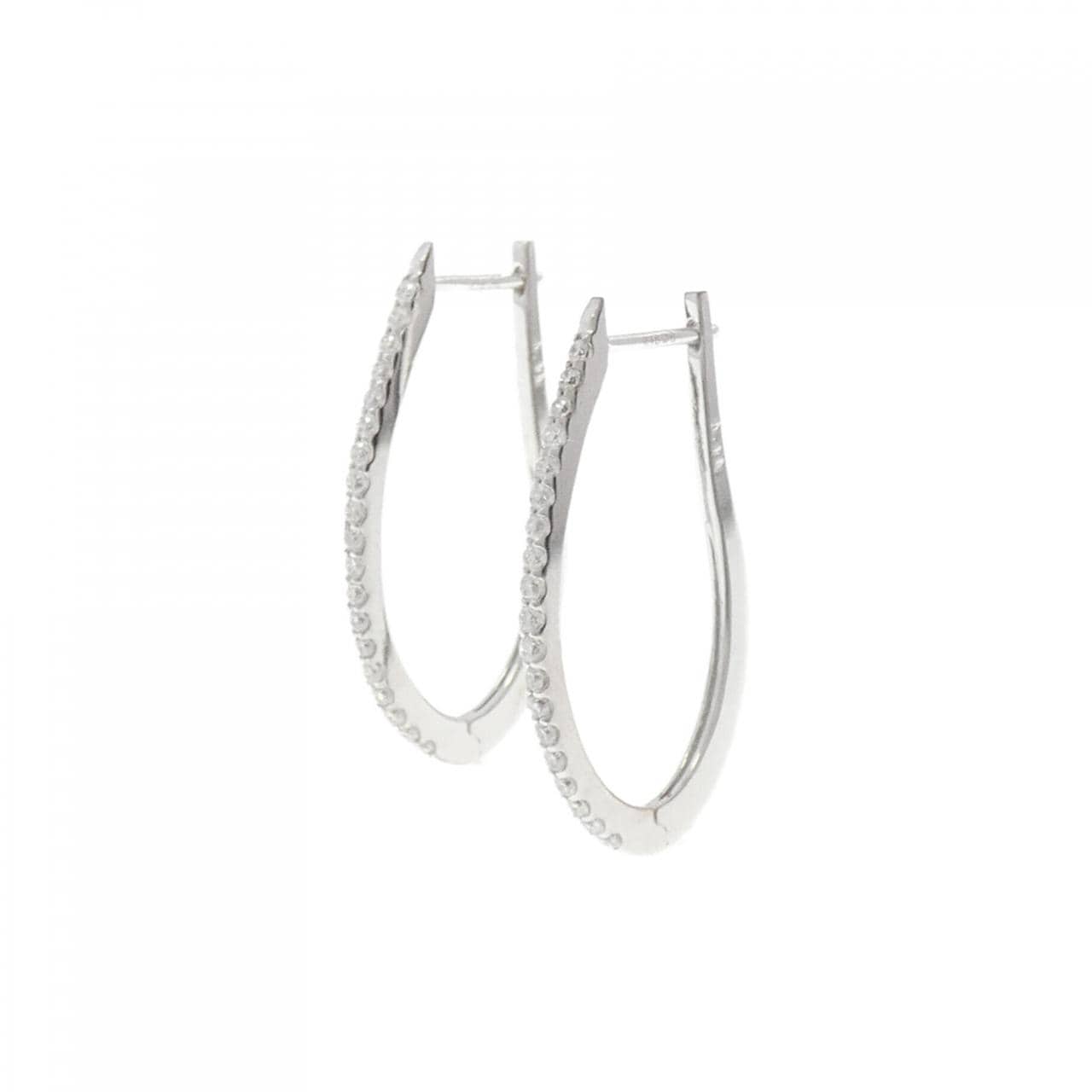 K18WG ダイヤモンド ピアス 0.36CT