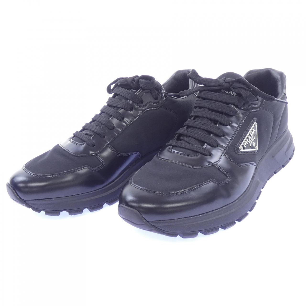 プラダ PRADA ブラッシュドレザースニーカー 2EE369 トライアングルロゴ スニーカー