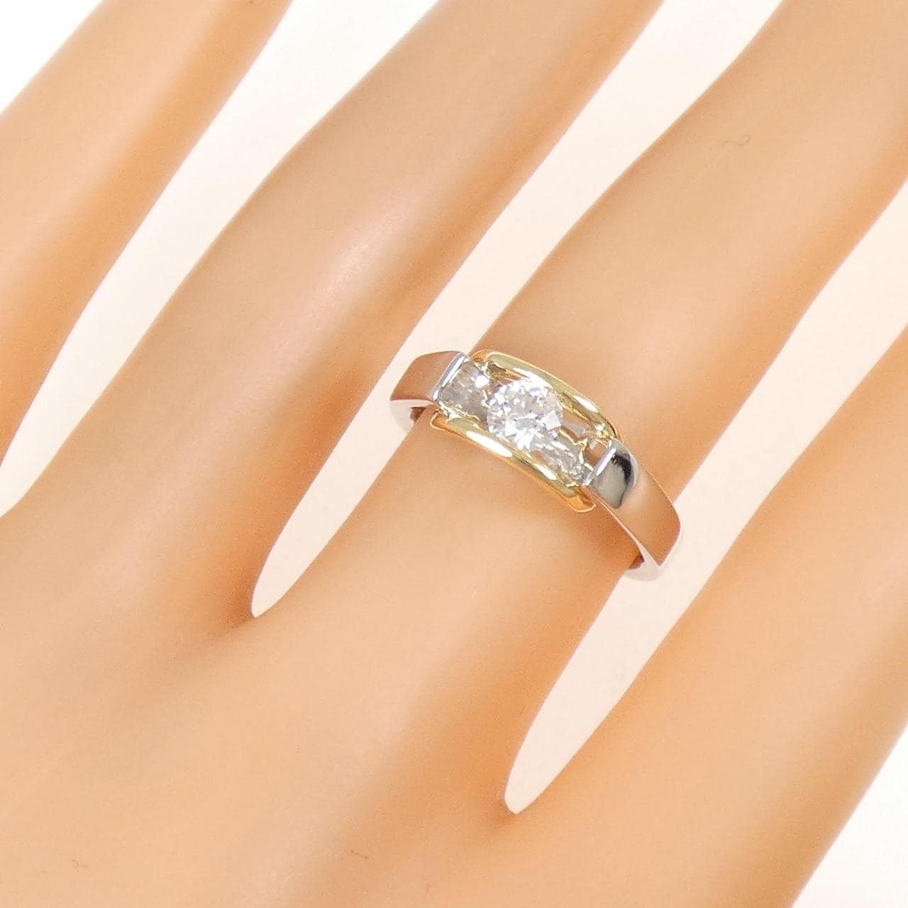 PT900/K18YG ダイヤモンド リング 0.323CT