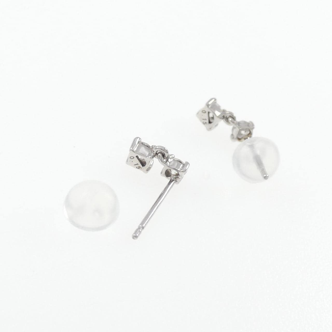 K14WG ダイヤモンド ピアス 0.30CT