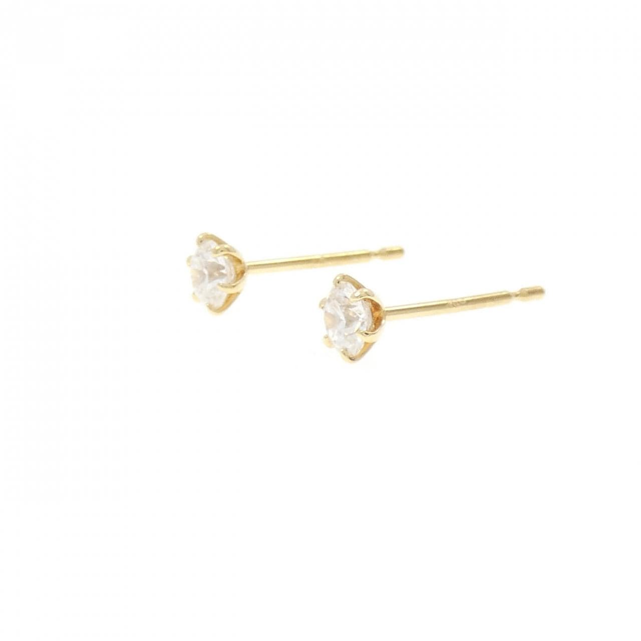 K18YG ダイヤモンド ピアス 0.204CT 0.207CT D VS1 EXT H&C