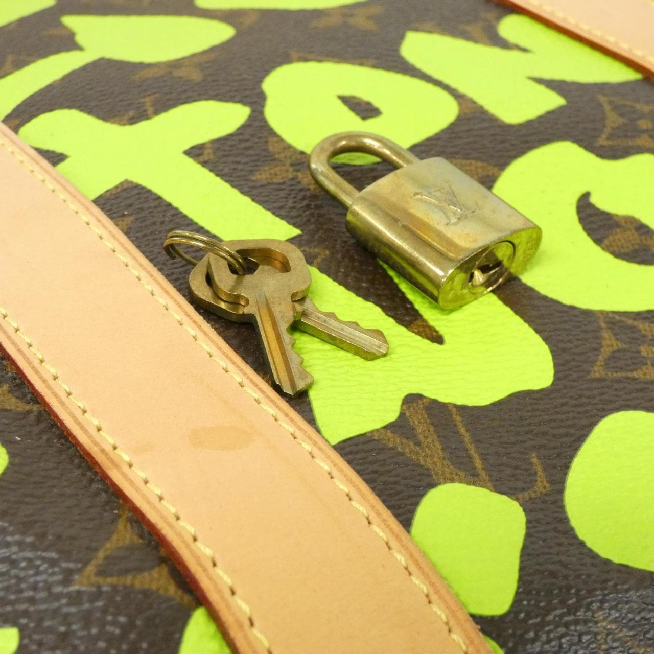 LOUIS VUITTON Monogram塗鴉 (Stephen Sprouse) Keepall 50 公分 M93700 波士頓包