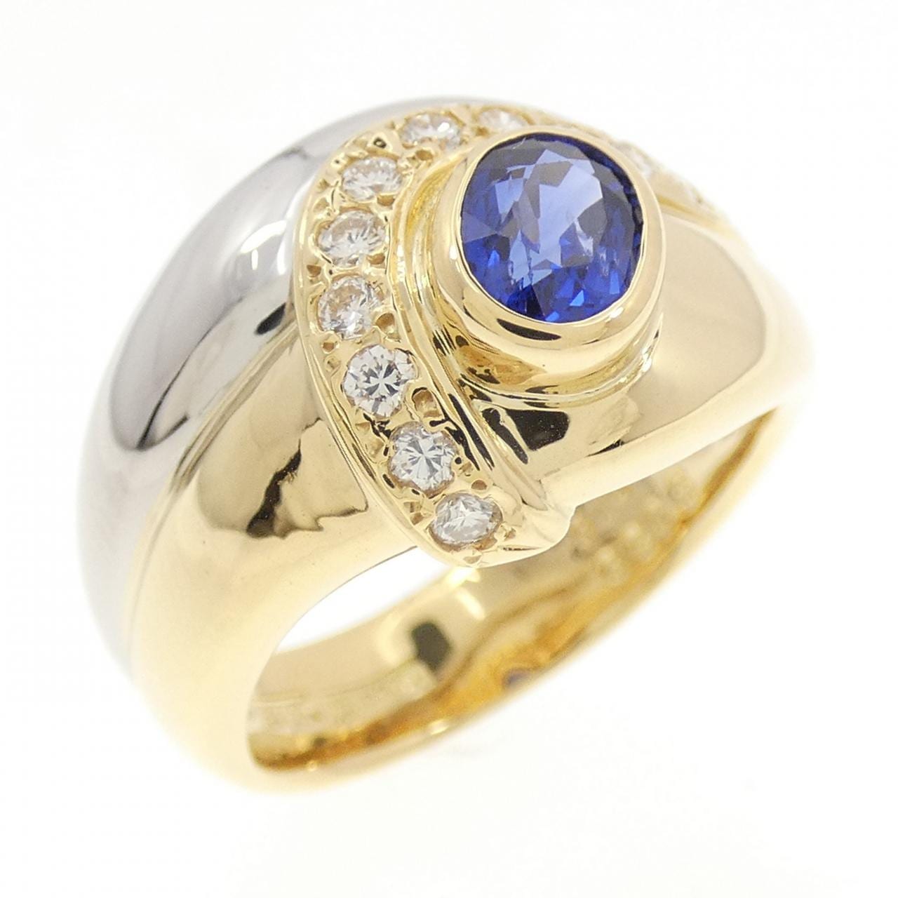 K18YG/PT900 Sapphire Ring 0.59CT