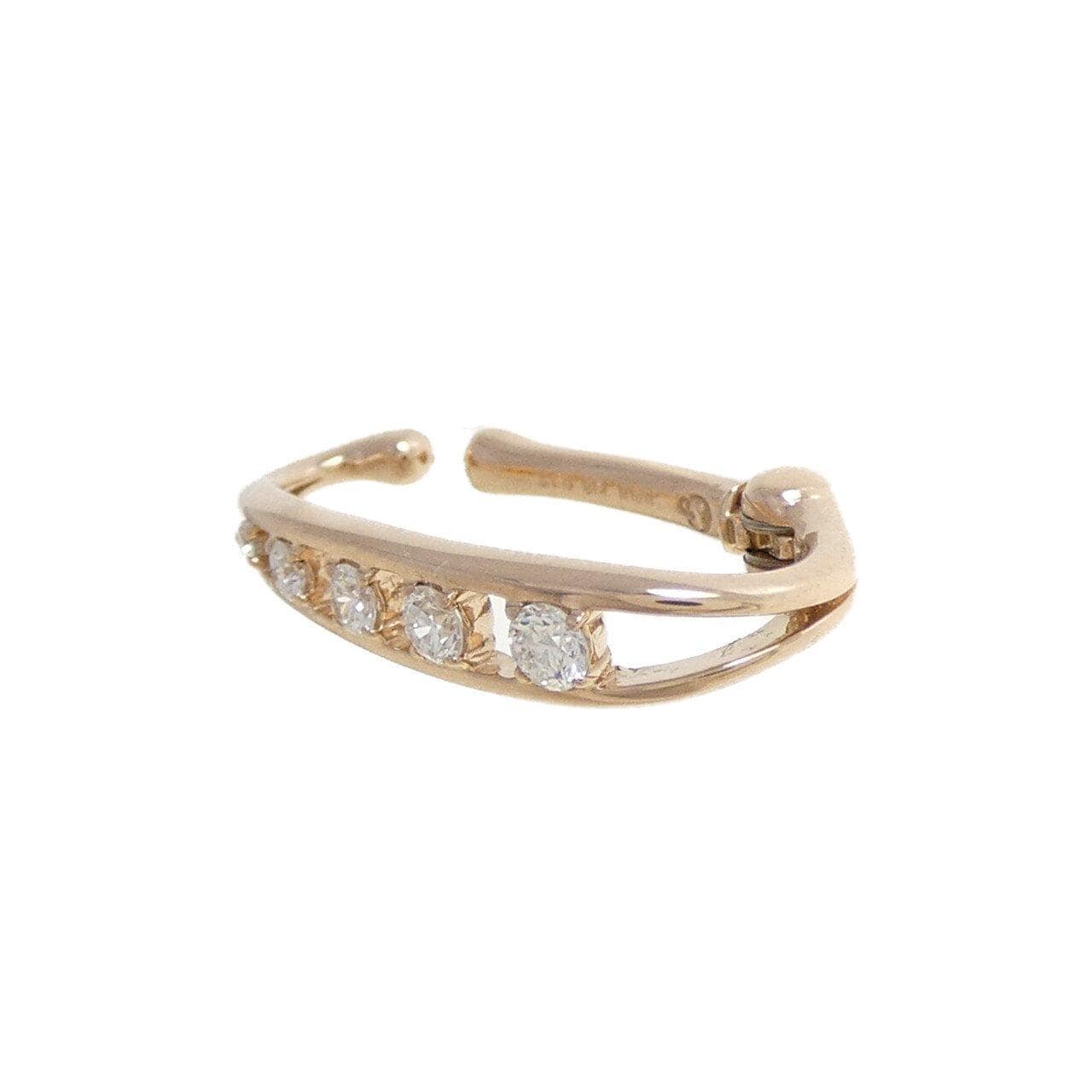 K18PG ダイヤモンド イヤーカフ 0.17CT 片耳