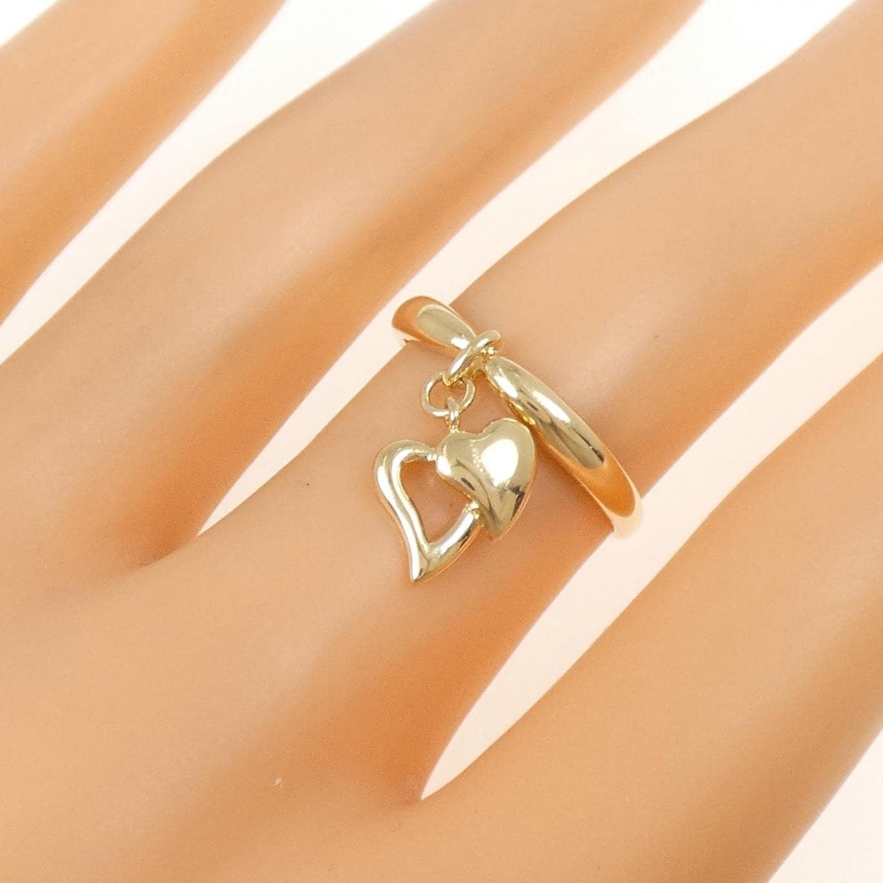 K18YG heart ring