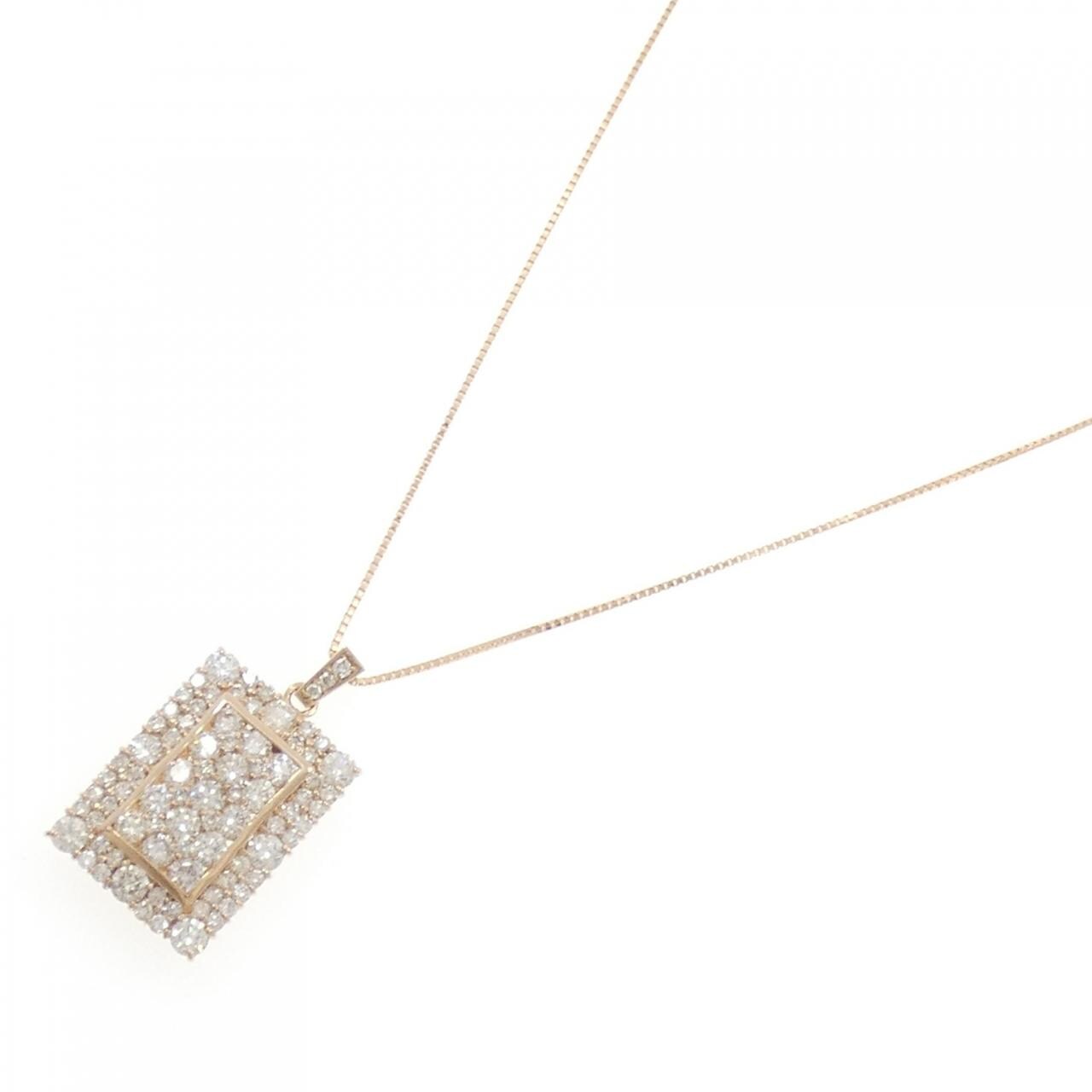 K18PG ダイヤモンド ネックレス 2.52CT