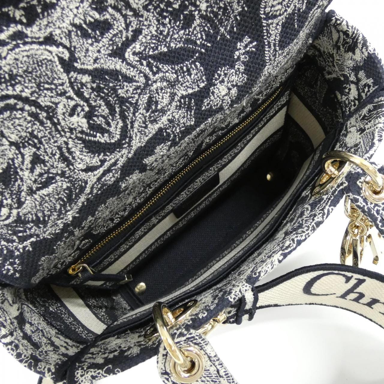 クリスチャンディオール TOILE DE JOUY REVERSE レディ ディーライト ミディアム M0565ORGO バッグ