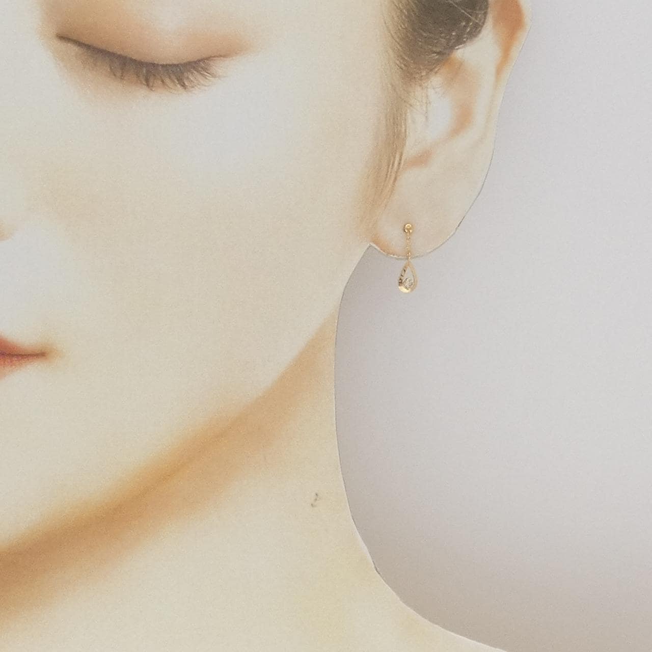 K18YG ダイヤモンド ピアス 0.08CT