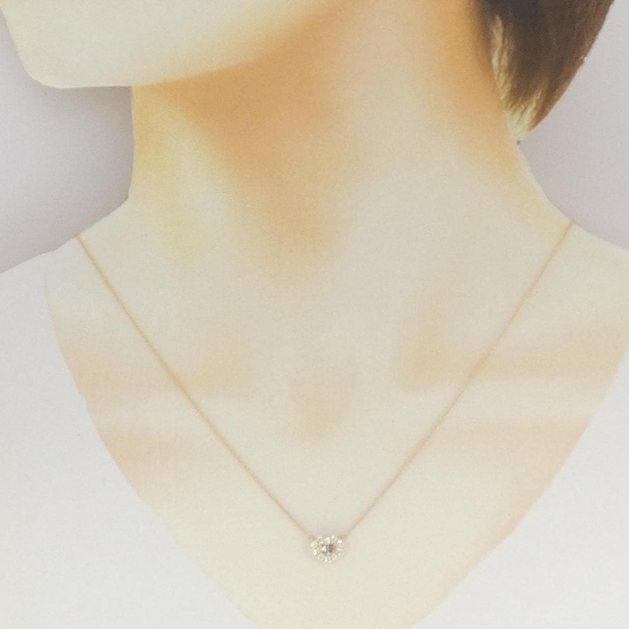 K18PG ハート ダイヤモンド ネックレス 0.31CT